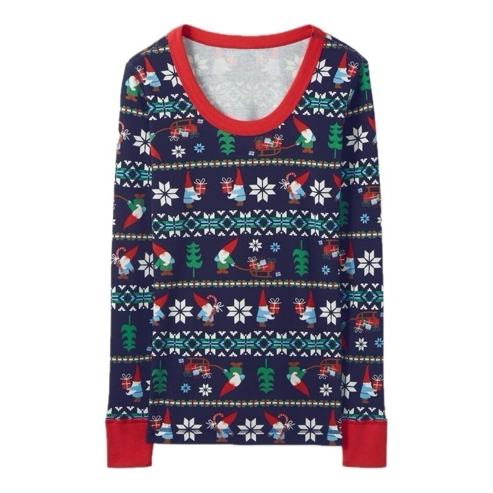 Hanna Andersson Holiday Gnome Pajama Top - Size XS
